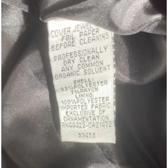 Jessica McClintock Dress Girls Size 6 Beige w Black Floral Pattern - Bow - Picture 9 of 9